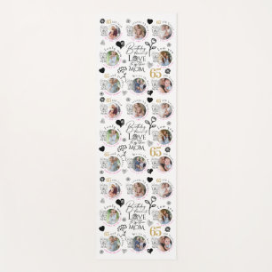 Geburtstags-Fotocollage für Mama als typografische Yogamatte