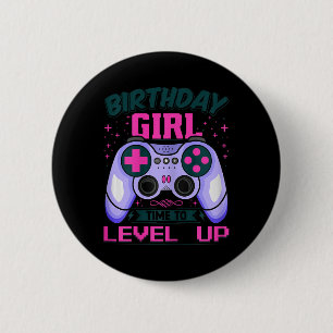 Geburtstags-Gamerin Zeit zum Levelaufstieg Videosp Button