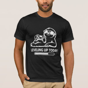 Geburtstags-Gaming-Faultier auf dem Weg nach oben T-Shirt