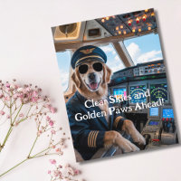 Geburtstags-Golden-Retriever-Hund-Pilot Lustig