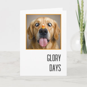 Geburtstags-Golden-Retriever mit Kürbiskern Karte