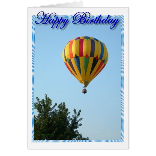 Geburtstags-Heißluft-Ballon Karte