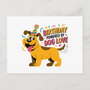 Geburtstags-Hundeliebesparty-Illustration Postkarte