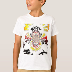 Geburtstags-Kaleidoskop Kunstposter T-Shirt