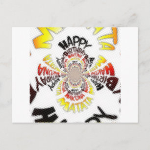 Geburtstags-Kaleidoskop-Kunstprint Postkarte