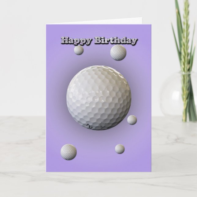 Geburtstags-Karte für Golfspieler Karte (Vorderseite)