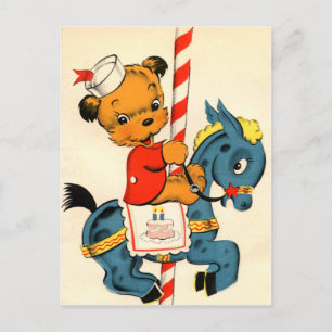 Geburtstags-Karussell Postkarte
