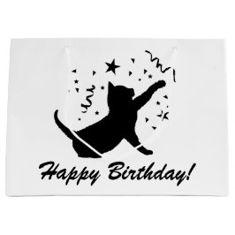 Geburtstags-Katzen-kundengerechte Geschenk-Tasche Große Geschenktüte