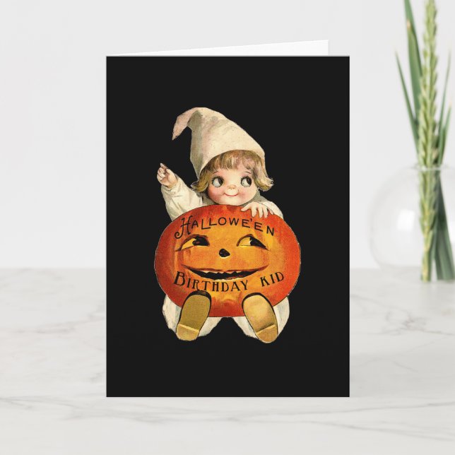 GEBURTSTAGS-KINDhalloween-Geburtstags-Karte Karte (Vorderseite)