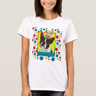 Geburtstags-kleiner Kuchen - Boston Terrier T-Shirt