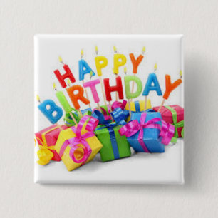 Geburtstags-Knopf Button