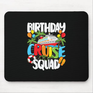 Geburtstags-Kreuzfahrt-Truppe Lustiger Meerestrip  Mousepad