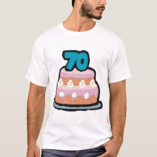 Geburtstags-Kuchen-70. Geburtstags-Geschenke T-Shirt