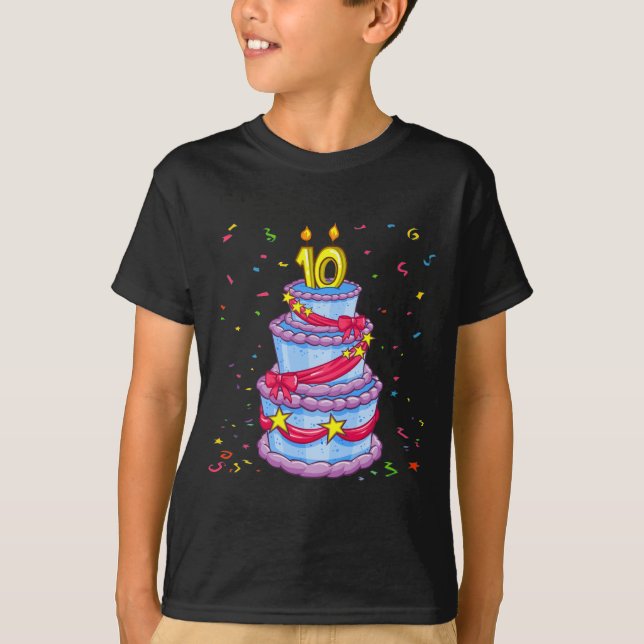 Geburtstags-Kuchen T-Shirt (Vorderseite)