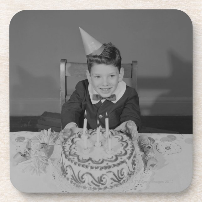 Geburtstags-Kuchen Untersetzer (Vorderseite)