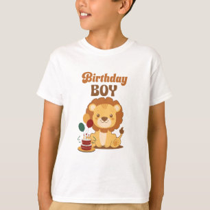 Geburtstags Löwe T-Shirt - Süßer Dschungel Löwe Ki