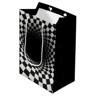 Geburtstags-Optische Täuschung Schwarzes Loch Mittlere Geschenktüte