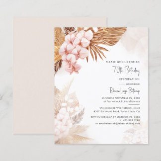 Geburtstags-Pampas-Gras-Party Einladung