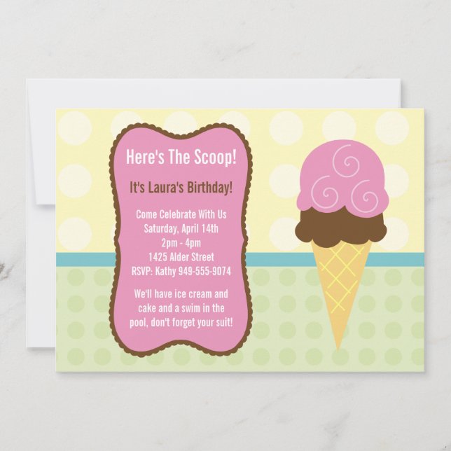 Geburtstags-Party Einladung (Vorderseite)