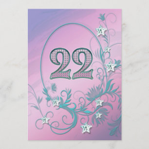 Geburtstags-Party Einladung 22 Jahre alt