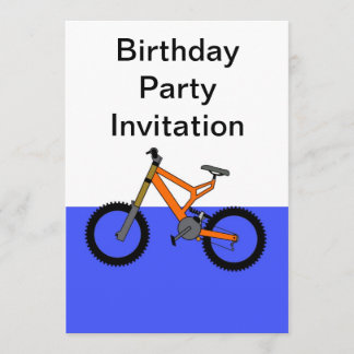 Geburtstags-Party Einladung mit Fahrradfahrrad