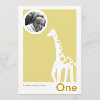 Geburtstags-Party Einladungs-leichte Giraffe Einladung