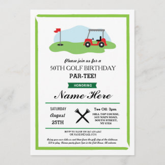 Geburtstags-Party-Golf irgendeine 60. Einladung