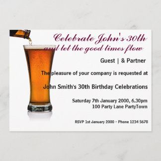 Geburtstags-Party personalisiert Einladung