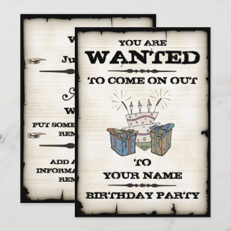 Geburtstags-Party wollte Einladungen