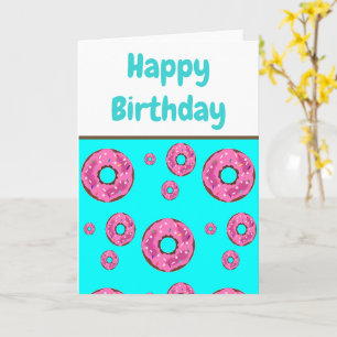Geburtstags-Pink-Cream-Donuts Karte