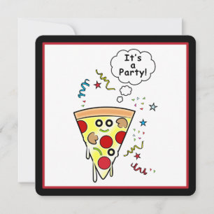 Geburtstags-Pizza-Party Einladung