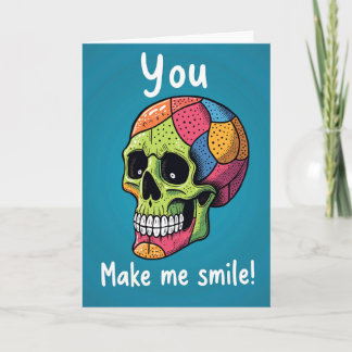 Geburtstags-Pop-Art-Totenkopfkarte Karte