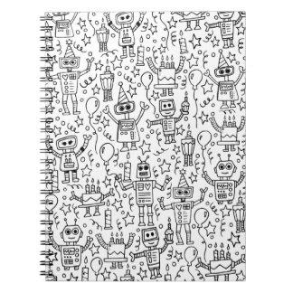 Geburtstags-Roboter Notizblock