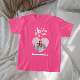 Geburtstags-Rosa-Foto T-Shirt
