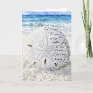Geburtstags-Sanddollar mit inspirierendem Zitat Karte