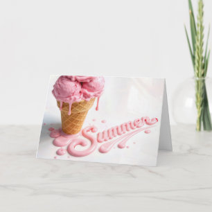 Geburtstags-Sommer-Schmelz-Eiscreme-Tüte Karte