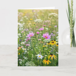 Geburtstags-Sommer-Wildblumenwiese Karte