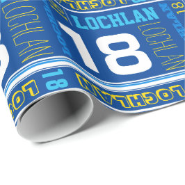 Geburtstags-Sportverpackung des personalisierten Geschenkpapier