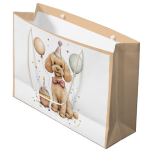 Geburtstags Standard Pudel Hund Große Geschenktüte