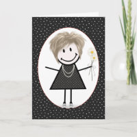 Geburtstags-Strichmännchen Girl for Friend