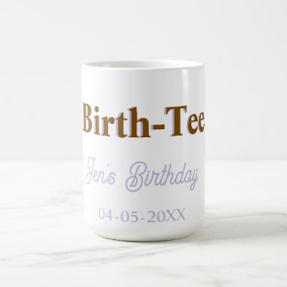 GEBURTSTAGS-T-Shirt GEBURTSTAG NAME GOLD LILA MODE Kaffeetasse