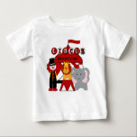 Geburtstags-T - Shirt mit individuellem Rot und We<br><div class="desc">Fügen Sie den Namen und das Alter Ihres Kindes zu unseren individuell anpassbaren Rot- und Weißkreislauf Geburtstags-T - Shirt und Karosseriebüge vor der Bestellung hinzu. Wenn er Clowns, Löwen, Elefanten und den großen Topzirkus Liebe, wird er dieses niedliche und farbenfrohe Zirkustheatertee Liebe geben, das zu unseren Rot- und Weißzirkus-Einladungen zum...</div>