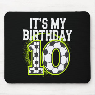 Geburtstags-T-Shirts für Jungen 10 Fußball Es ist Mousepad