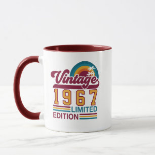 Geburtstags-Tasse im Vintage-Look mit limitierter Tasse
