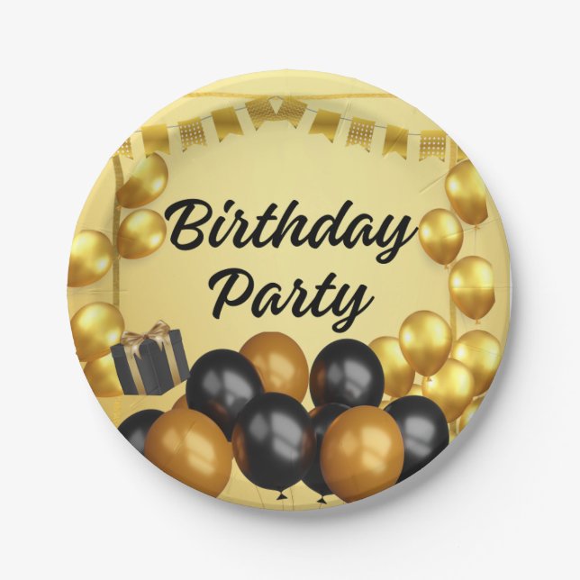 Geburtstags-Teller Pappteller (Vorderseite)