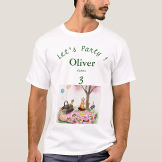 Geburtstags-Tiere für Kinder und Eltern nach Maß T-Shirt