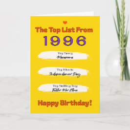 Geburtstags-Top-Liste 1996 Karte