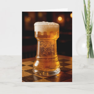 Geburtstags-Turm-Schachfigur-Bierglas Karte