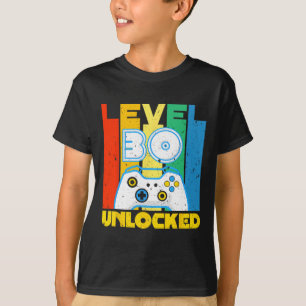 Geburtstags-Videoplayer Ebene 30 freigeschaltet Re T-Shirt