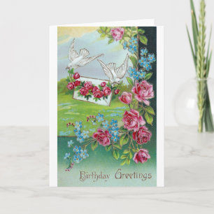 Geburtstags-Vintage-Postkarte Karte